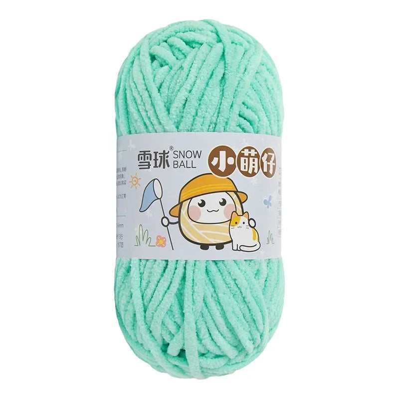 50g/Ball Thick Soft Knitting Yarn for DIY Scarf Hat Crochet Chunky Thread Handmade Velvet Chenille Yarn Kit for Sweater