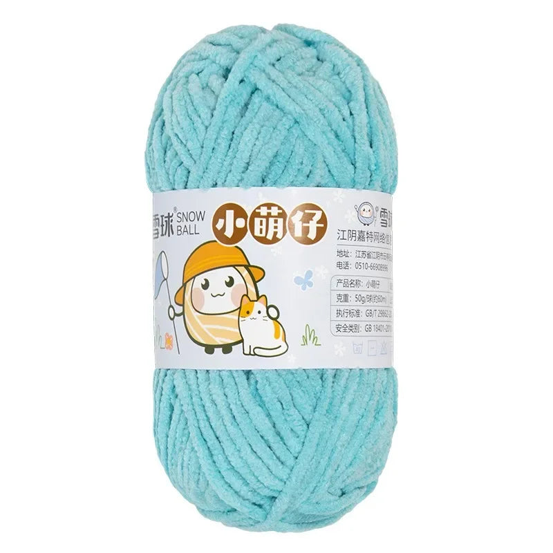 50g/Ball Thick Soft Knitting Yarn for DIY Scarf Hat Crochet Chunky Thread Handmade Velvet Chenille Yarn Kit for Sweater