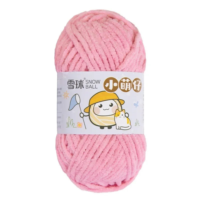 50g/Ball Thick Soft Knitting Yarn for DIY Scarf Hat Crochet Chunky Thread Handmade Velvet Chenille Yarn Kit for Sweater