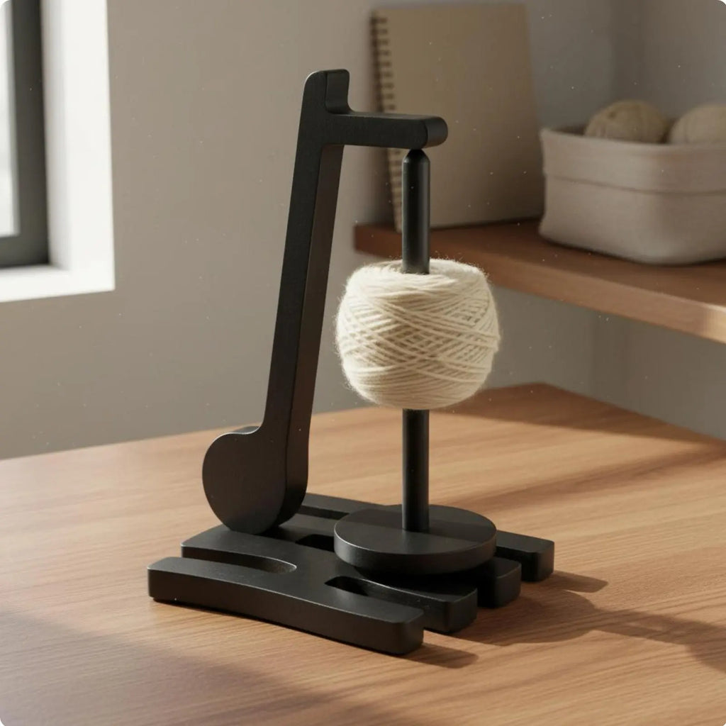 Wooden Yarn Holder 360° Rotation Rotating Yarn Spindle Sewing and Knitting Accessory Easy Assembly for Crocheters, Craft Room