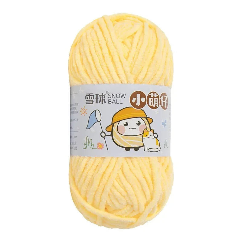 50g/Ball Thick Soft Knitting Yarn for DIY Scarf Hat Crochet Chunky Thread Handmade Velvet Chenille Yarn Kit for Sweater