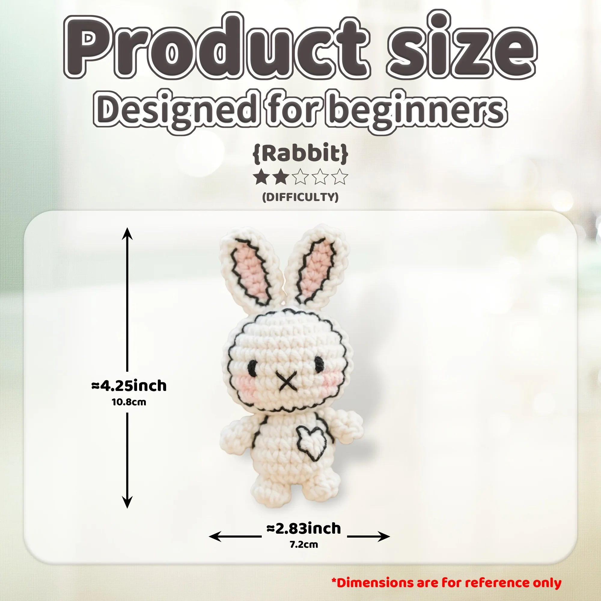 1pc DIY Delightful Animal Crochet Animal Kit - Easy-to-Follow Instructions, Enough Yarn, Hook