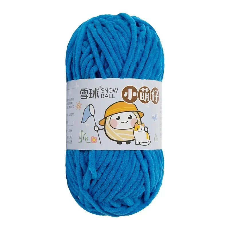 50g/Ball Thick Soft Knitting Yarn for DIY Scarf Hat Crochet Chunky Thread Handmade Velvet Chenille Yarn Kit for Sweater