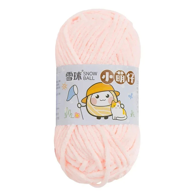 50g/Ball Thick Soft Knitting Yarn for DIY Scarf Hat Crochet Chunky Thread Handmade Velvet Chenille Yarn Kit for Sweater