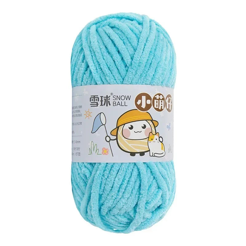 50g/Ball Thick Soft Knitting Yarn for DIY Scarf Hat Crochet Chunky Thread Handmade Velvet Chenille Yarn Kit for Sweater