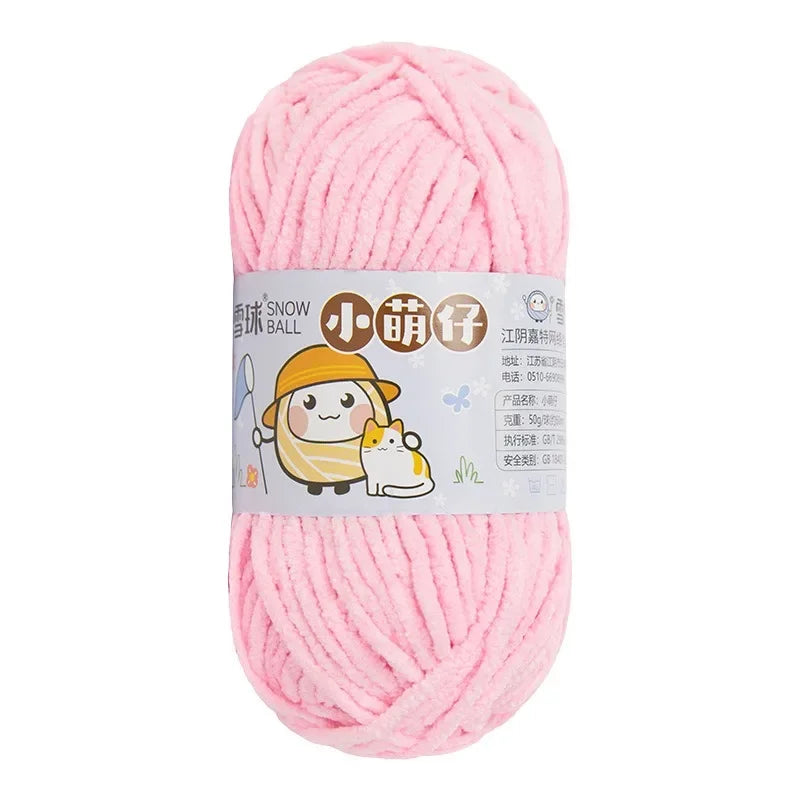 50g/Ball Thick Soft Knitting Yarn for DIY Scarf Hat Crochet Chunky Thread Handmade Velvet Chenille Yarn Kit for Sweater