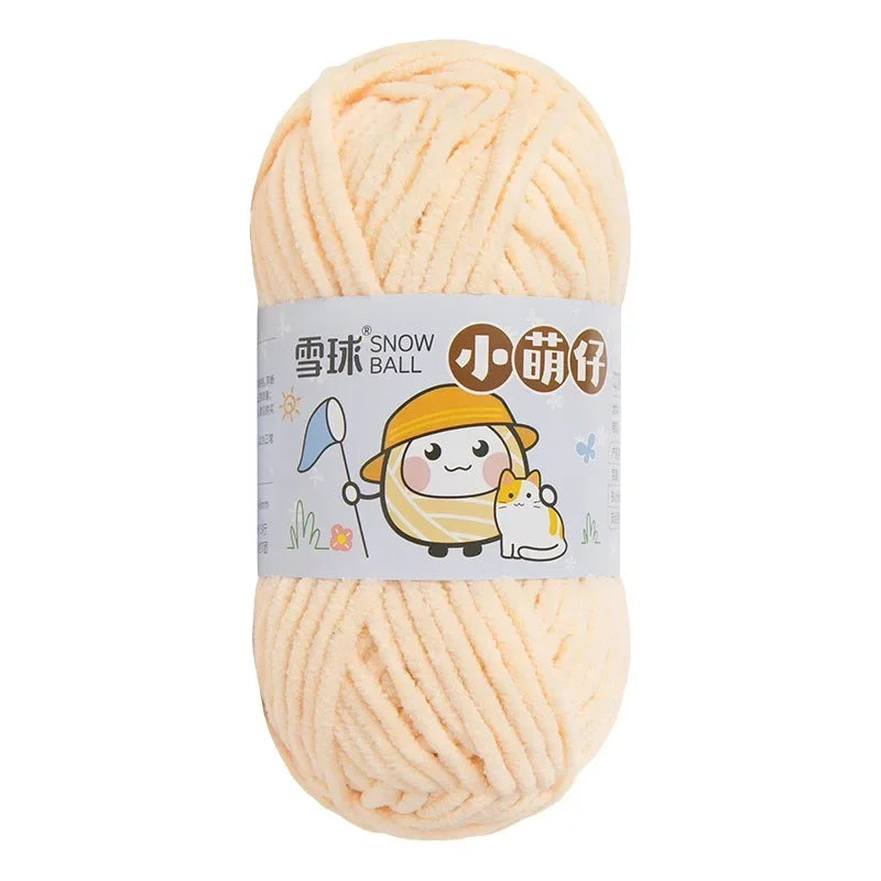 50g/Ball Thick Soft Knitting Yarn for DIY Scarf Hat Crochet Chunky Thread Handmade Velvet Chenille Yarn Kit for Sweater