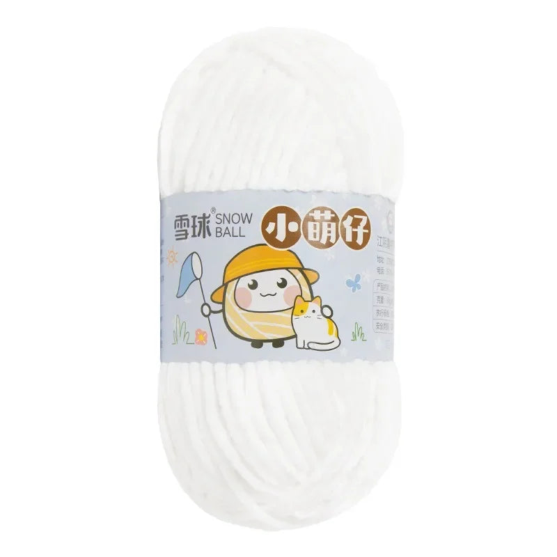 50g/Ball Thick Soft Knitting Yarn for DIY Scarf Hat Crochet Chunky Thread Handmade Velvet Chenille Yarn Kit for Sweater