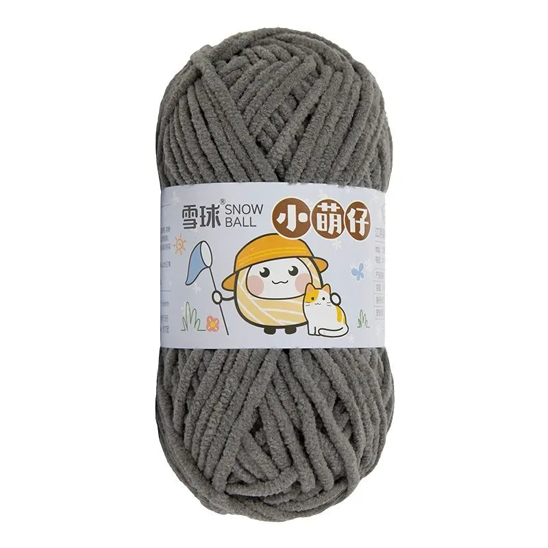 50g/Ball Thick Soft Knitting Yarn for DIY Scarf Hat Crochet Chunky Thread Handmade Velvet Chenille Yarn Kit for Sweater