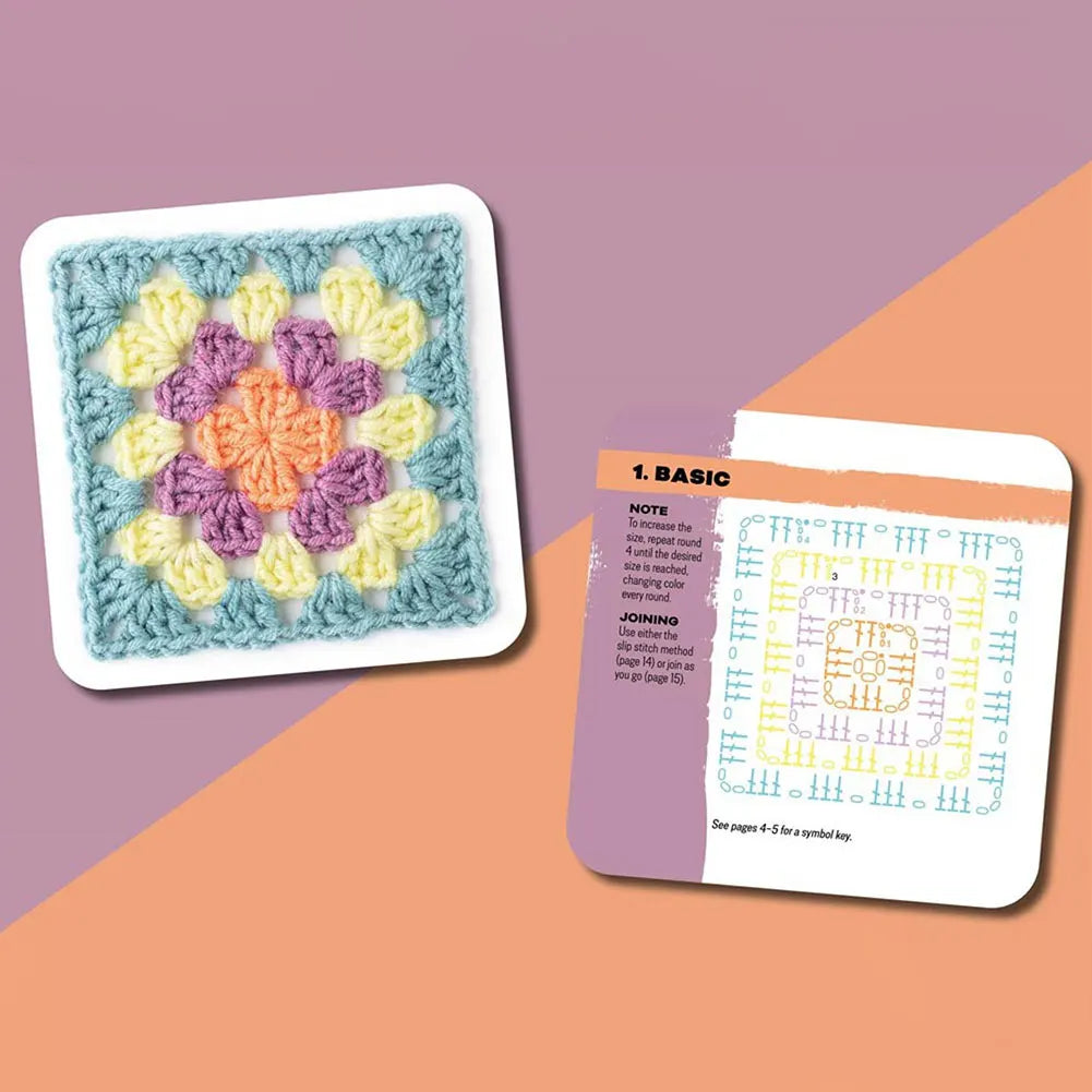 50 Mix & Matchs Designs Knitting Kit DIY Knitted Pattern Cards Set Crochet Patterns for Adults DIY Grandma Knitted Pattern Set