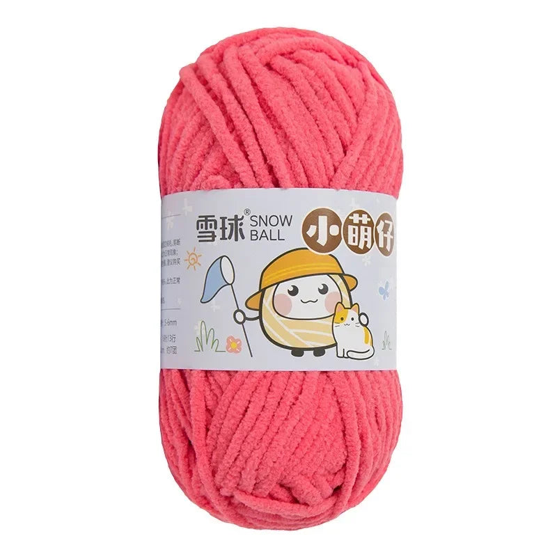 50g/Ball Thick Soft Knitting Yarn for DIY Scarf Hat Crochet Chunky Thread Handmade Velvet Chenille Yarn Kit for Sweater
