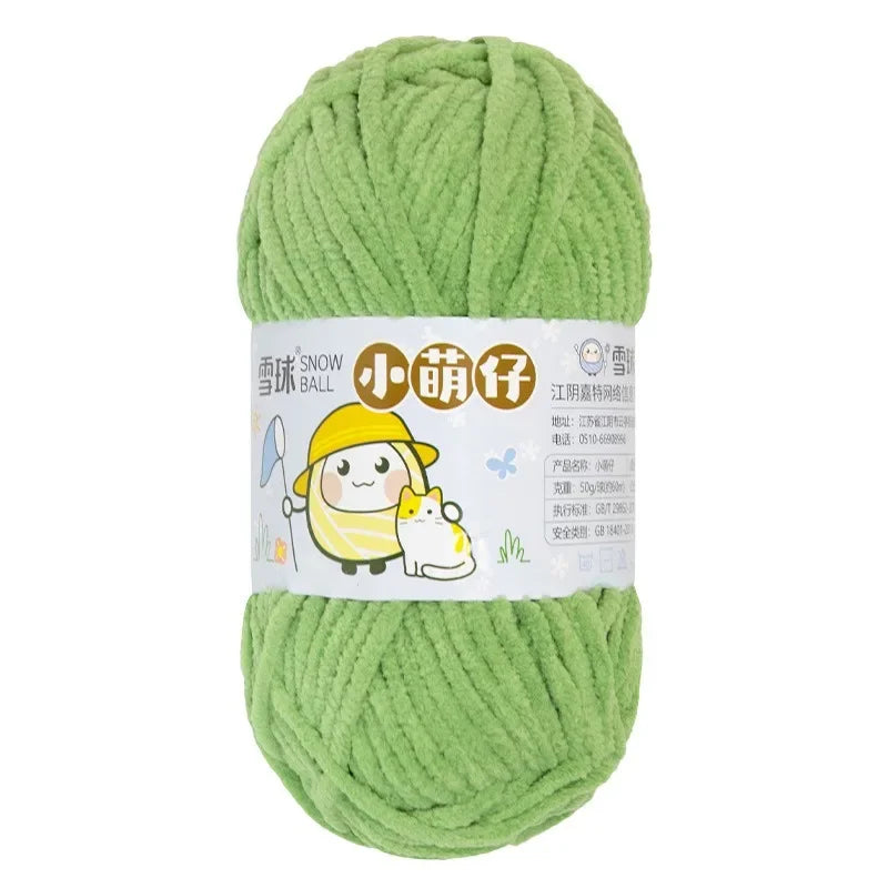 50g/Ball Thick Soft Knitting Yarn for DIY Scarf Hat Crochet Chunky Thread Handmade Velvet Chenille Yarn Kit for Sweater