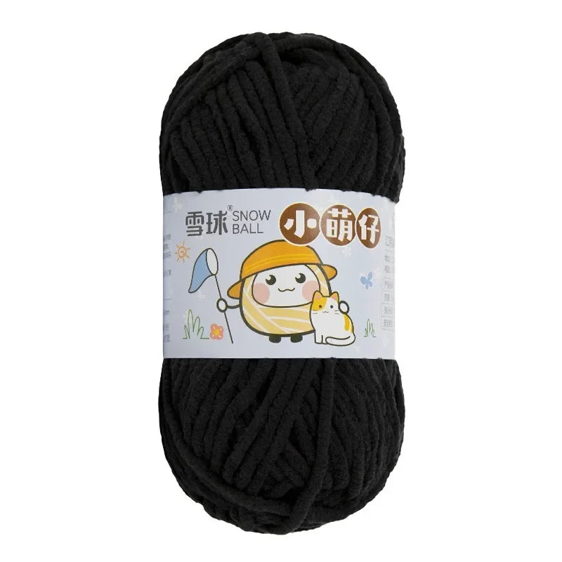 50g/Ball Thick Soft Knitting Yarn for DIY Scarf Hat Crochet Chunky Thread Handmade Velvet Chenille Yarn Kit for Sweater