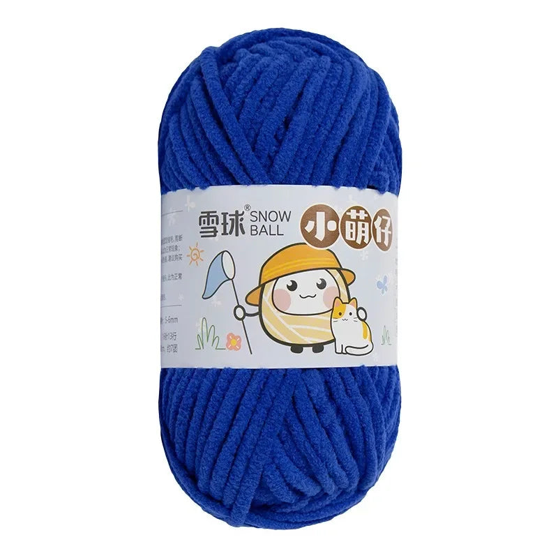 50g/Ball Thick Soft Knitting Yarn for DIY Scarf Hat Crochet Chunky Thread Handmade Velvet Chenille Yarn Kit for Sweater