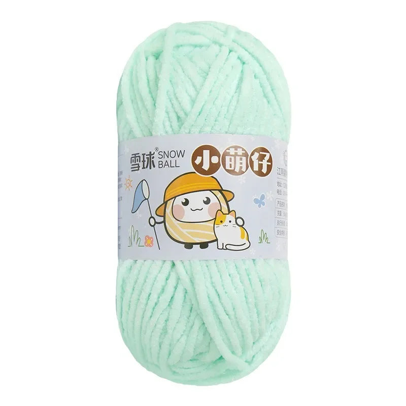 50g/Ball Thick Soft Knitting Yarn for DIY Scarf Hat Crochet Chunky Thread Handmade Velvet Chenille Yarn Kit for Sweater