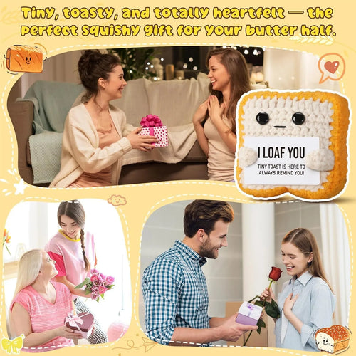 1 Piece of Fun Handmade Crochet Doll, Creative Holiday Birthday Plush Toy Gift, Emotional Encouragement and Support Decorative Ornament Doll, Valentine's Day, Birthday Gift for Friends, Couples, Classmates