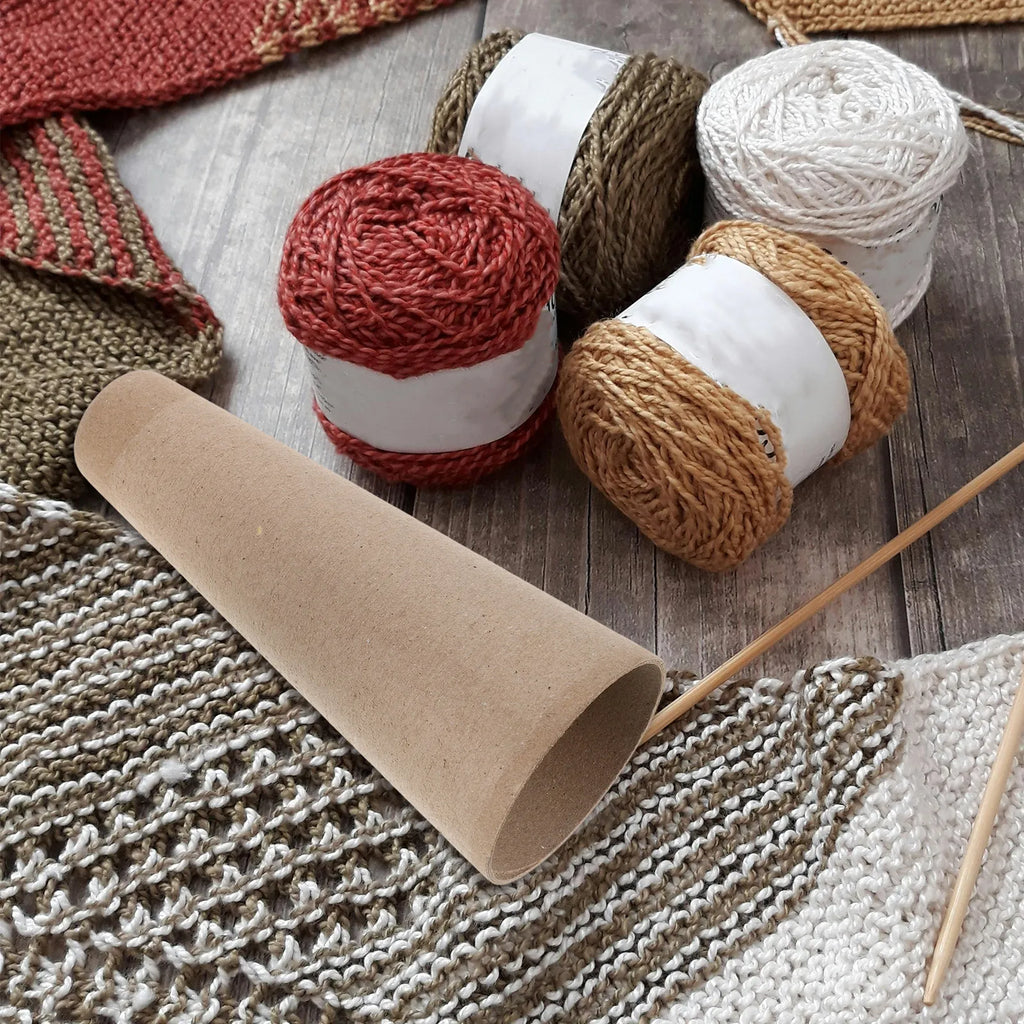 5Pcs Paper Yarn Winder Reel Tubes Wool Winding Cones for Knitting Crochet Embroidery Weaving Yarn Cones Empty Paper Winder